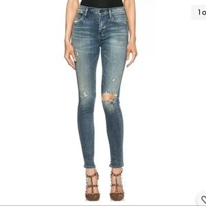 Citizens of Humanity Chrissy Uber High Rise Skinny Destroyed Size 27